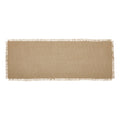 Burlap Natural Runner Fringed 8x24 SpadezStore