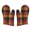 Heritage Farms Primitive Check Oven Mitt Set of 2 SpadezStore