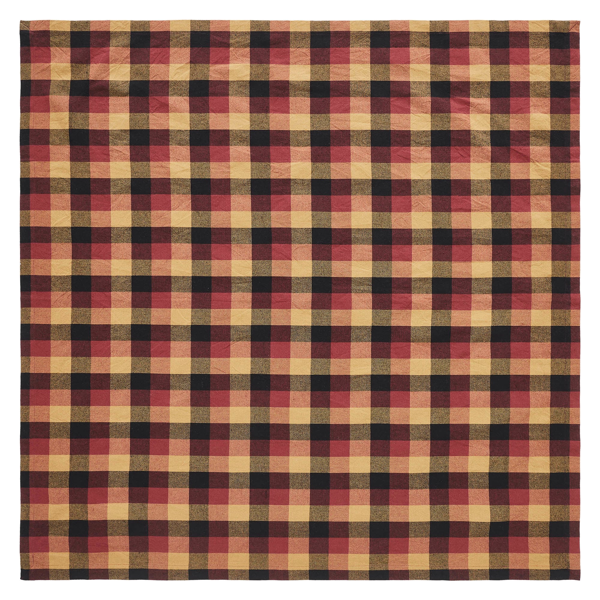 Heritage Farms Primitive Check Table Topper 40x40 SpadezStore