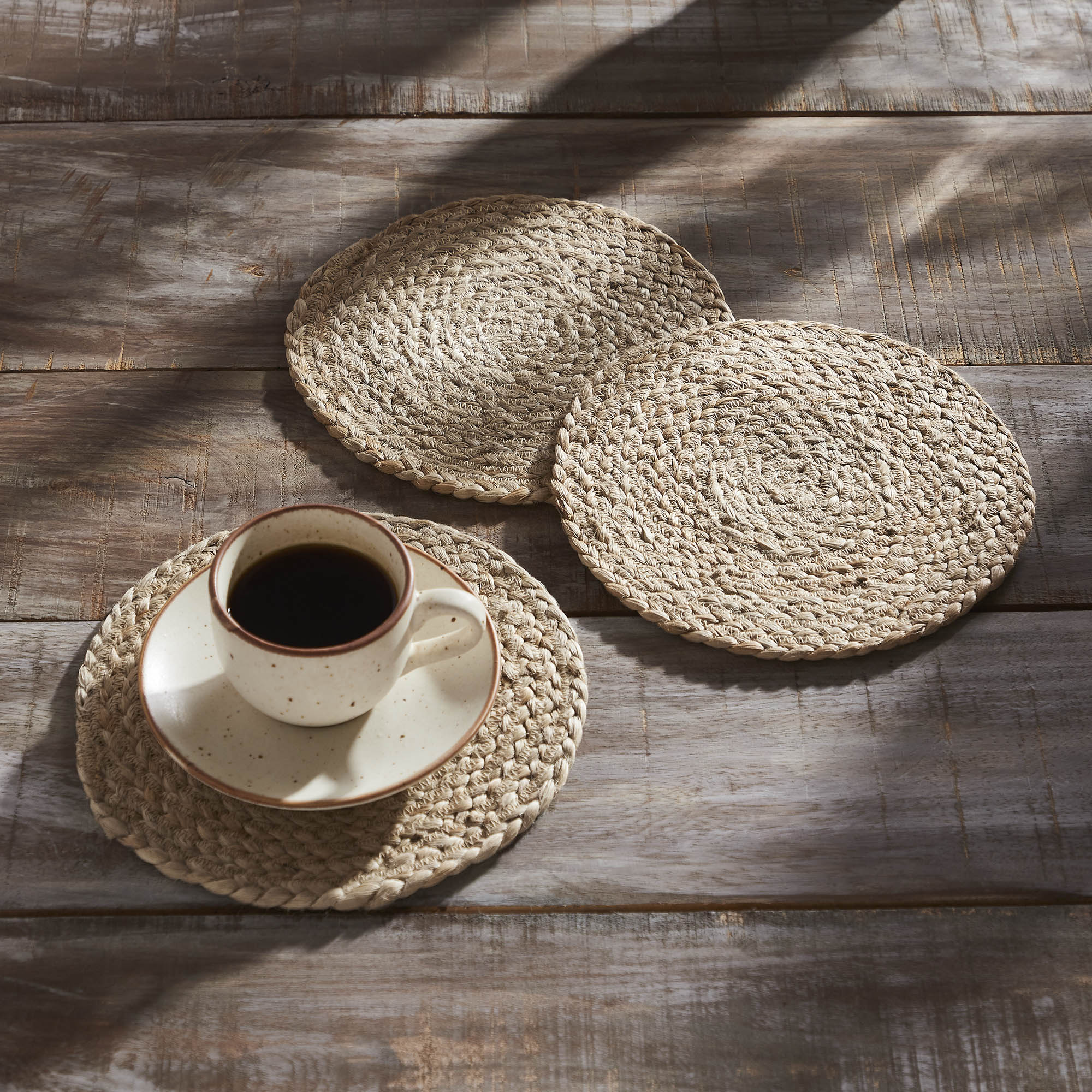 Natural Jute Trivet Set of 3 - Thumbnail 3