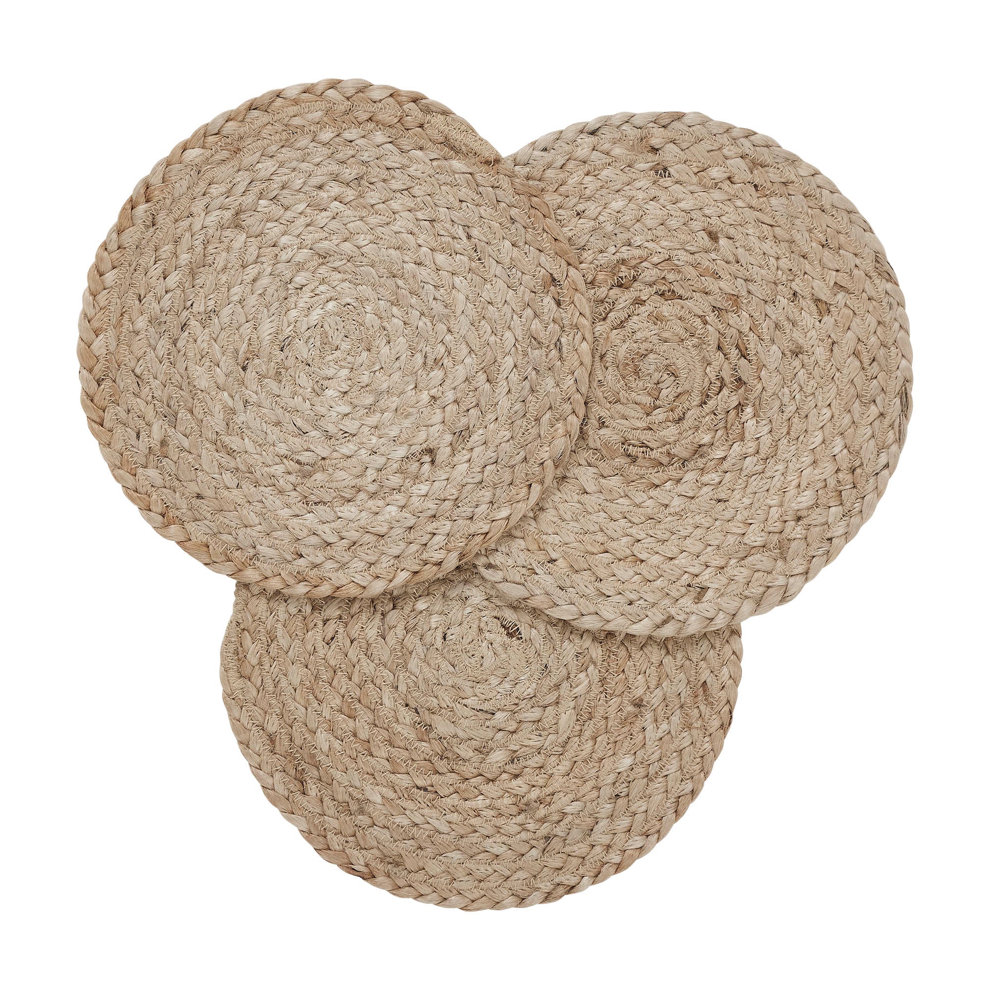 Natural Jute Trivet 8 inch Diameter Set of 3 SpadezStore