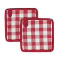 Annie Buffalo Check Red Pot Holder Set of 2 8x8 SpadezStore