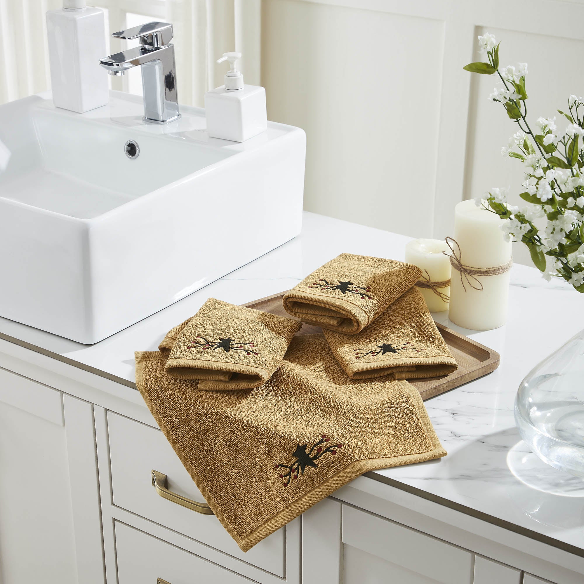 Pip Vinestar Washcloth Set of 4 12x12 SpadezStore