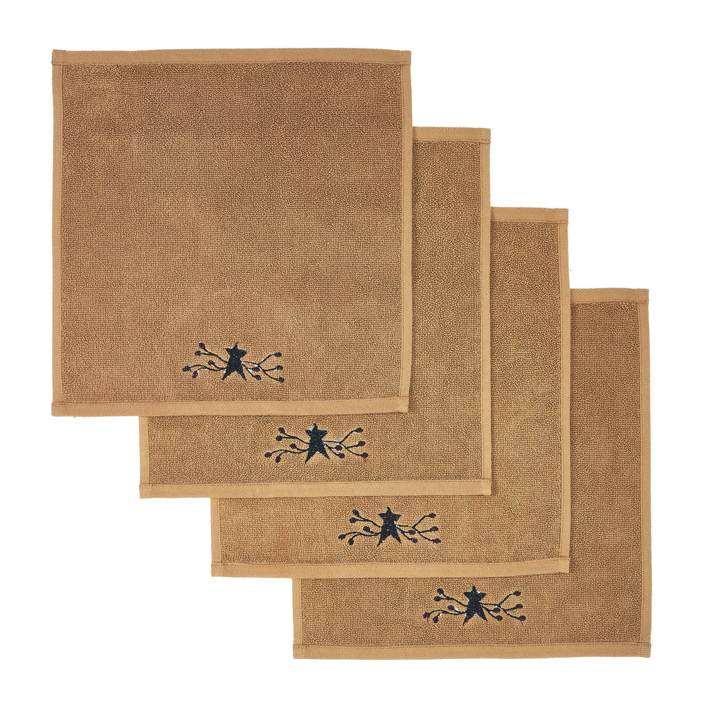 Pip Vinestar Washcloth Set of 4 12x12 SpadezStore