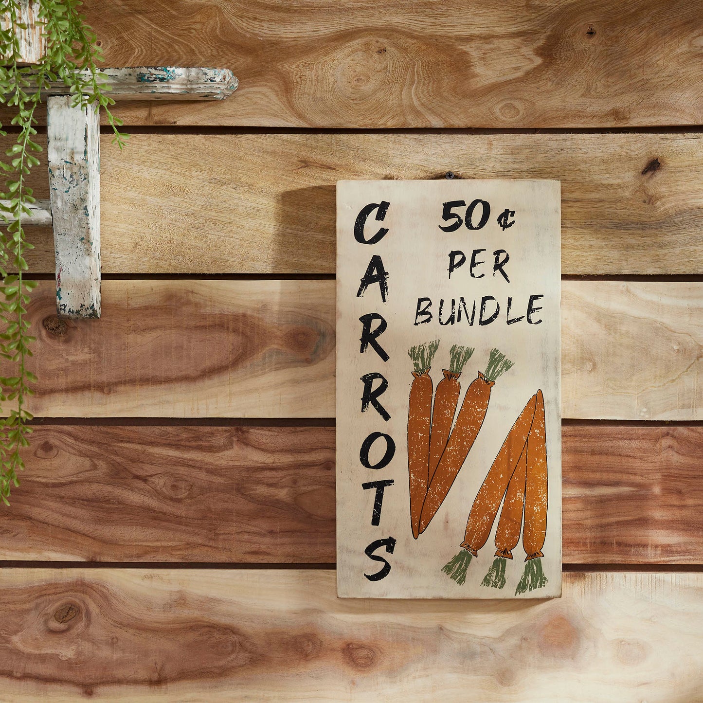 Carrot Wooden Sign 15x8 SpadezStore