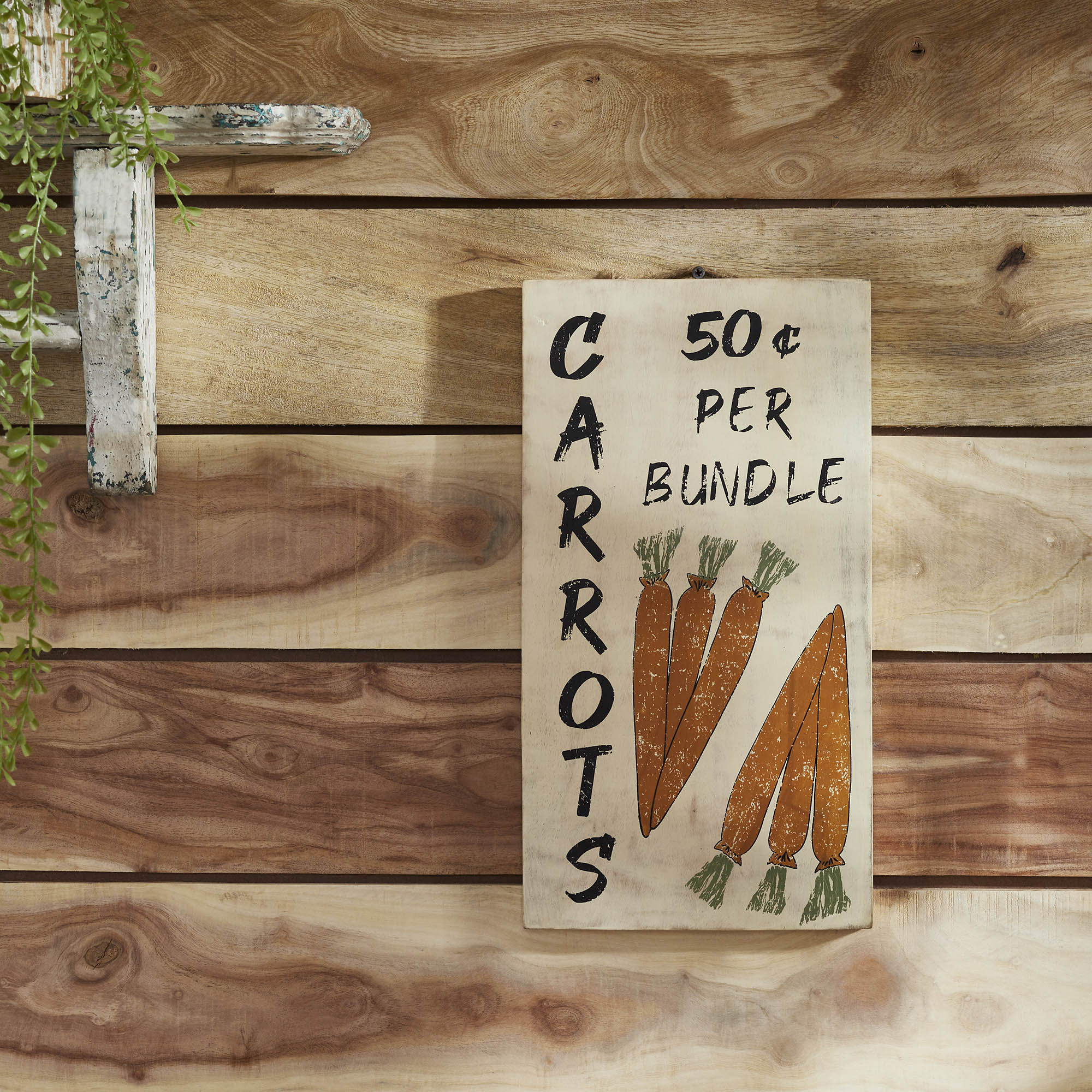 Carrot Wooden Sign 15x8 SpadezStore