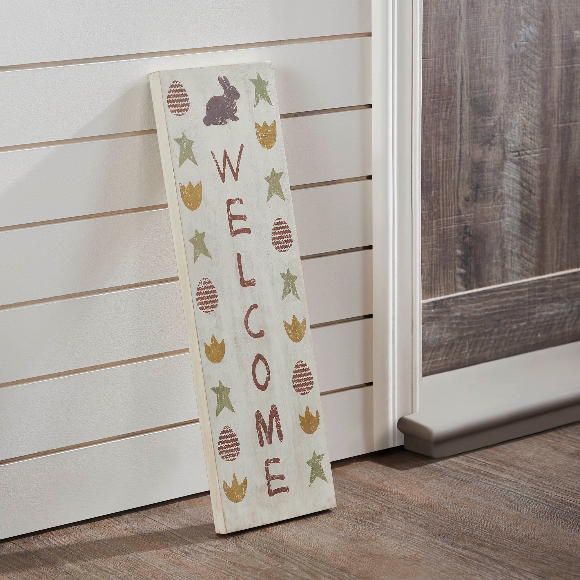 Easter Welcome Wooden Sign 20x6 SpadezStore