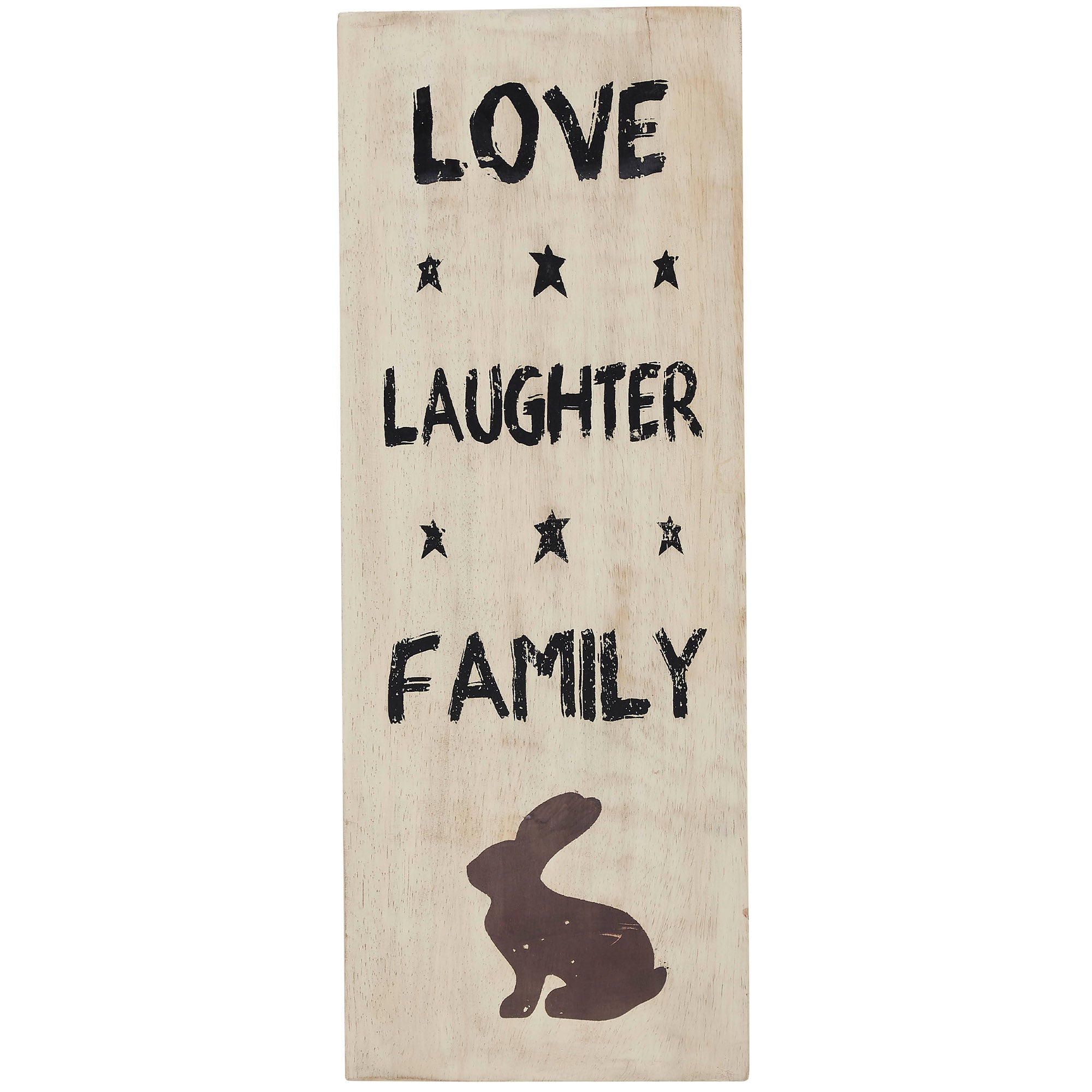 Love Laughter Family Wooden Sign 14.5x5.5 SpadezStore