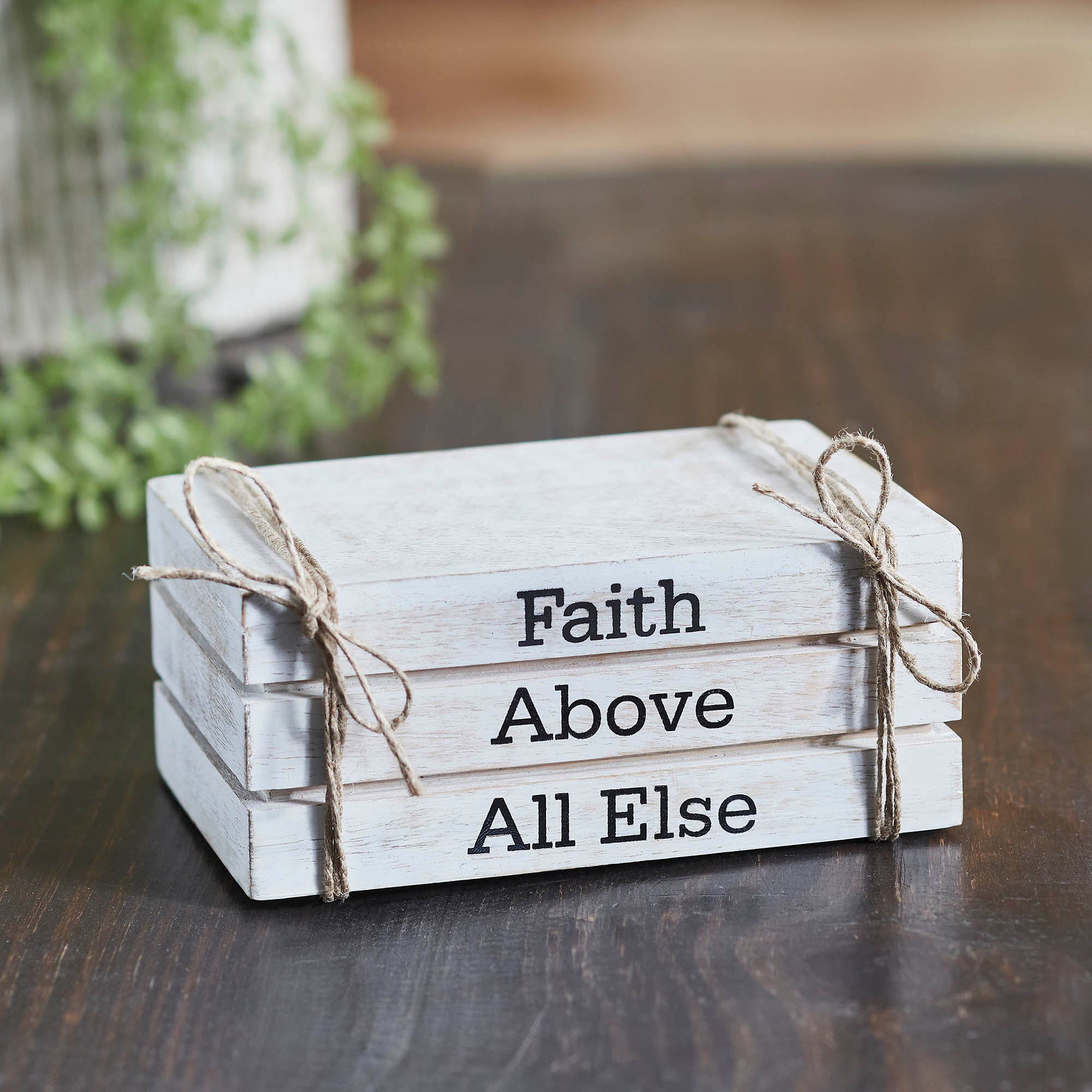Faith Above All Else Faux Book Stack 2.5x6x4 SpadezStore