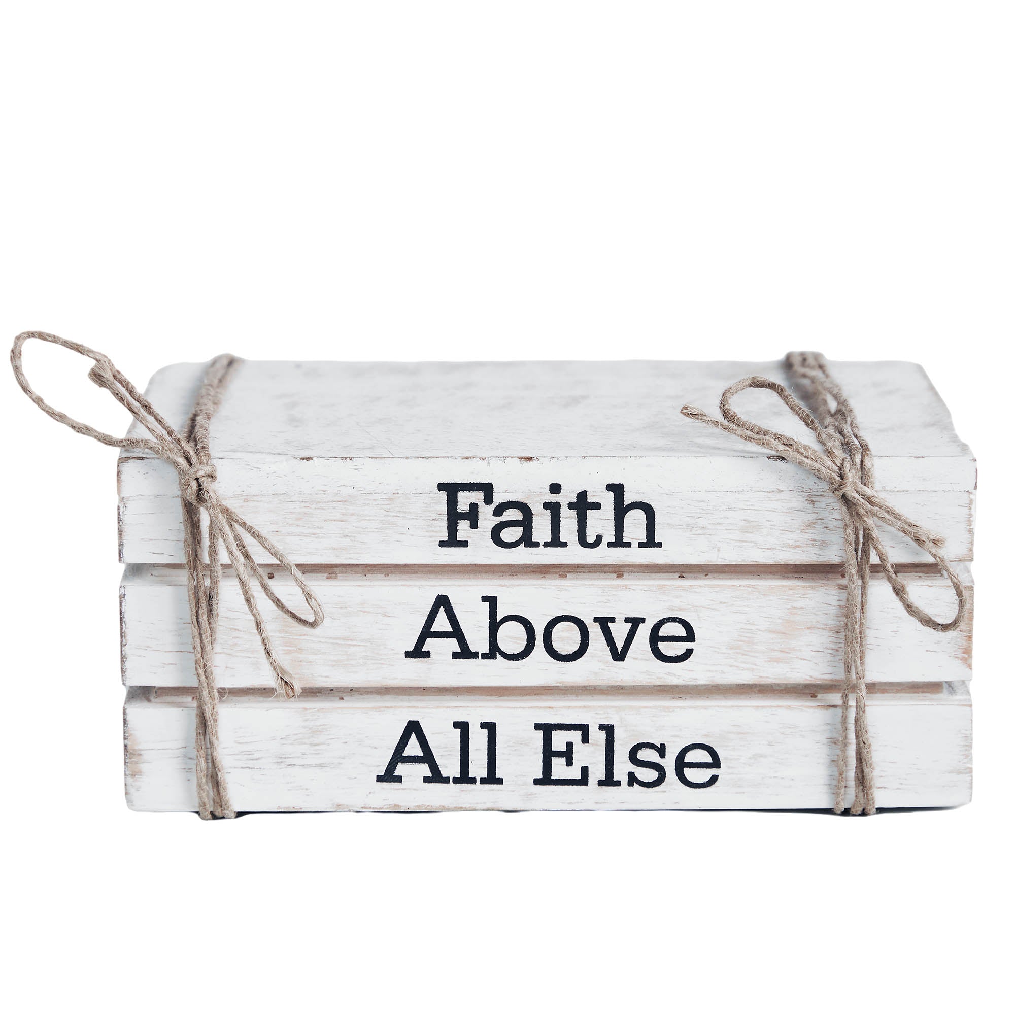 Faith Above All Else Faux Book Stack 2.5x6x4 SpadezStore