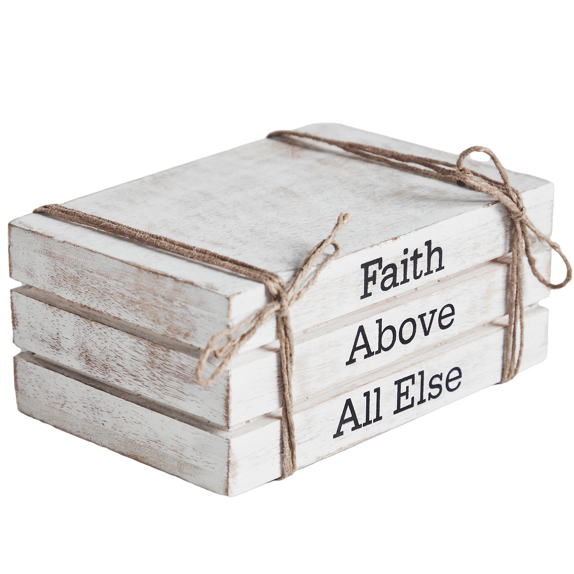 Faith Above All Else Faux Book Stack 2.5x6x4 SpadezStore