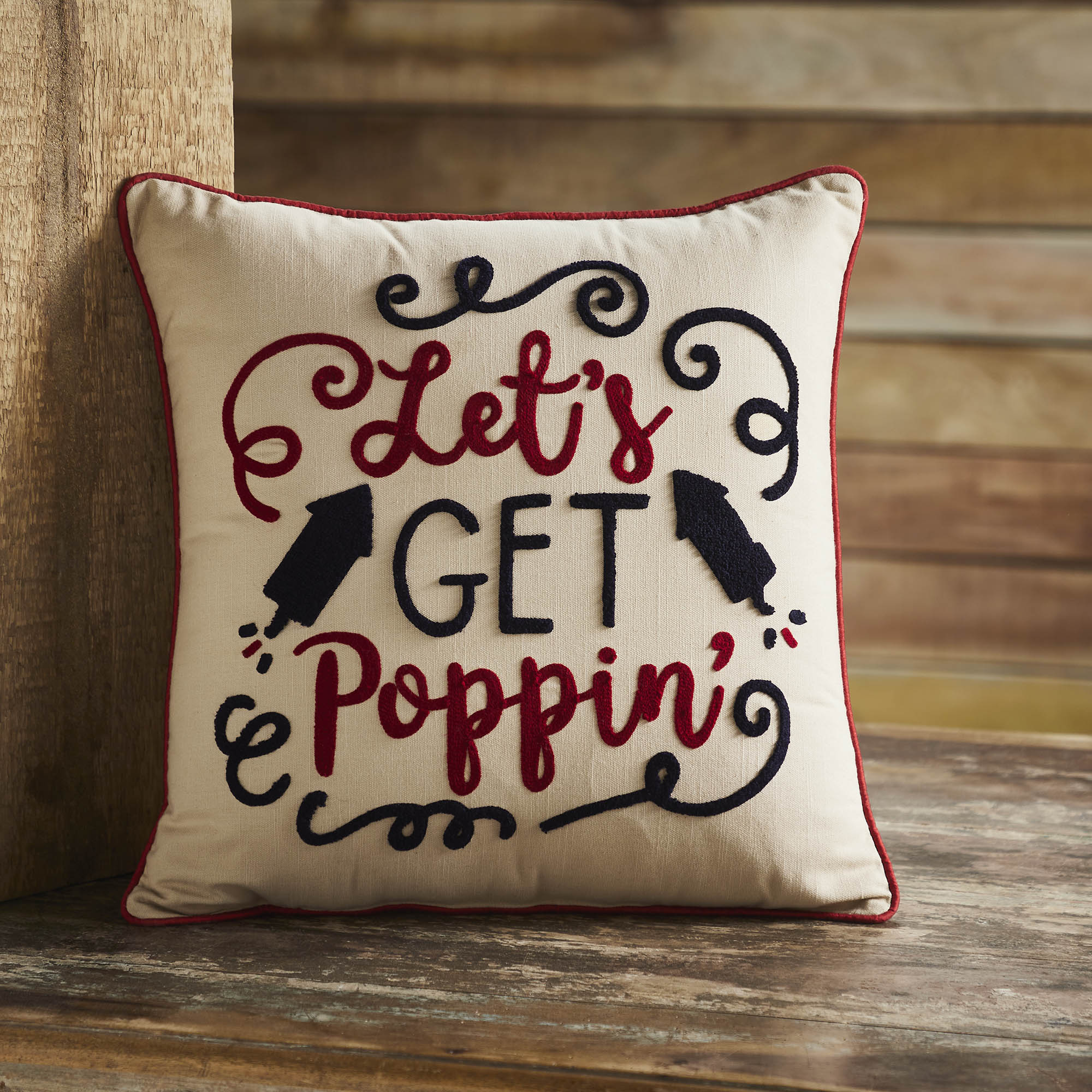Let's Get Poppin Pillow 18x18 SpadezStore