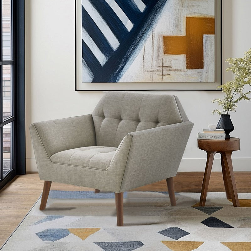 Ink+Ivy Newport Wide Mid-Century Modern Lounge Chair SpadezStore