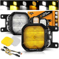 Auxbeam Color Play Series 3 Inch LED Fog Light Kit for Ford Honda Nissan Subaru Acura