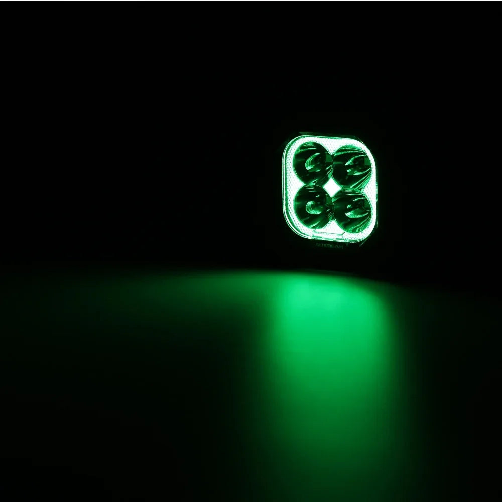 Auxbeam Color Play Series 3 Inch 116W RGB LED Pod Lights Combo Off Road Lights With 8 Backlight Options