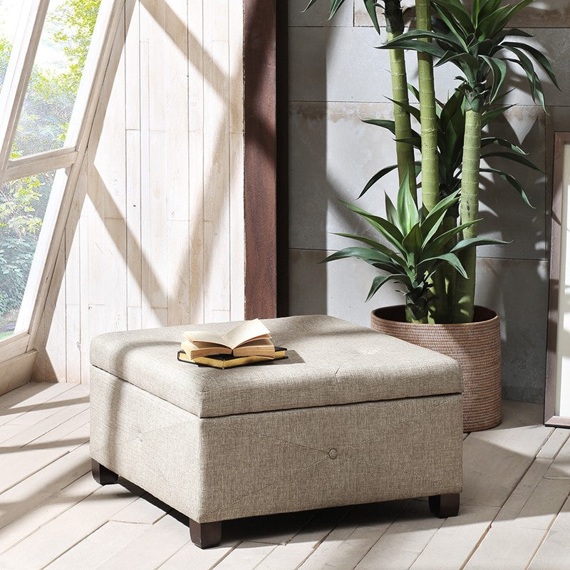 Madison Park Della Soft Close Storage Ottoman SpadezStore