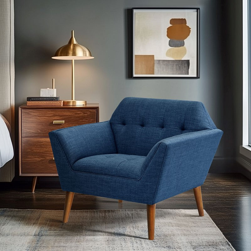 Ink+Ivy Newport Wide Mid-Century Modern Lounge Chair SpadezStore