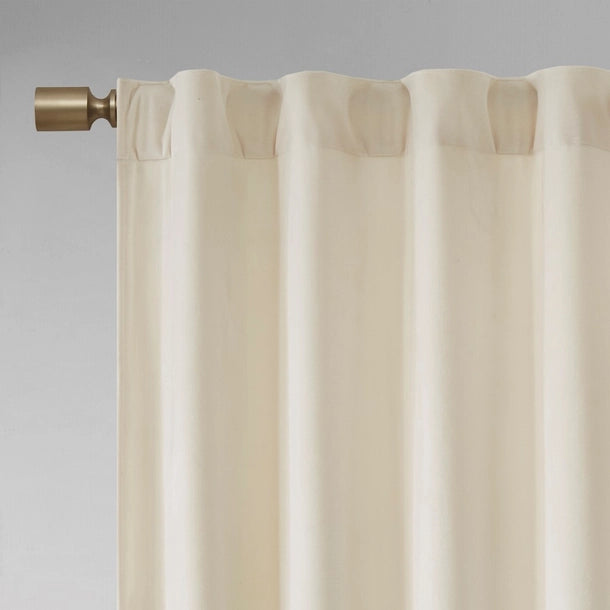 510 Design Colt Room Darkening Poly Velvet Rod Pocket/Back Tab Curtain Panel Pair SpadezStore