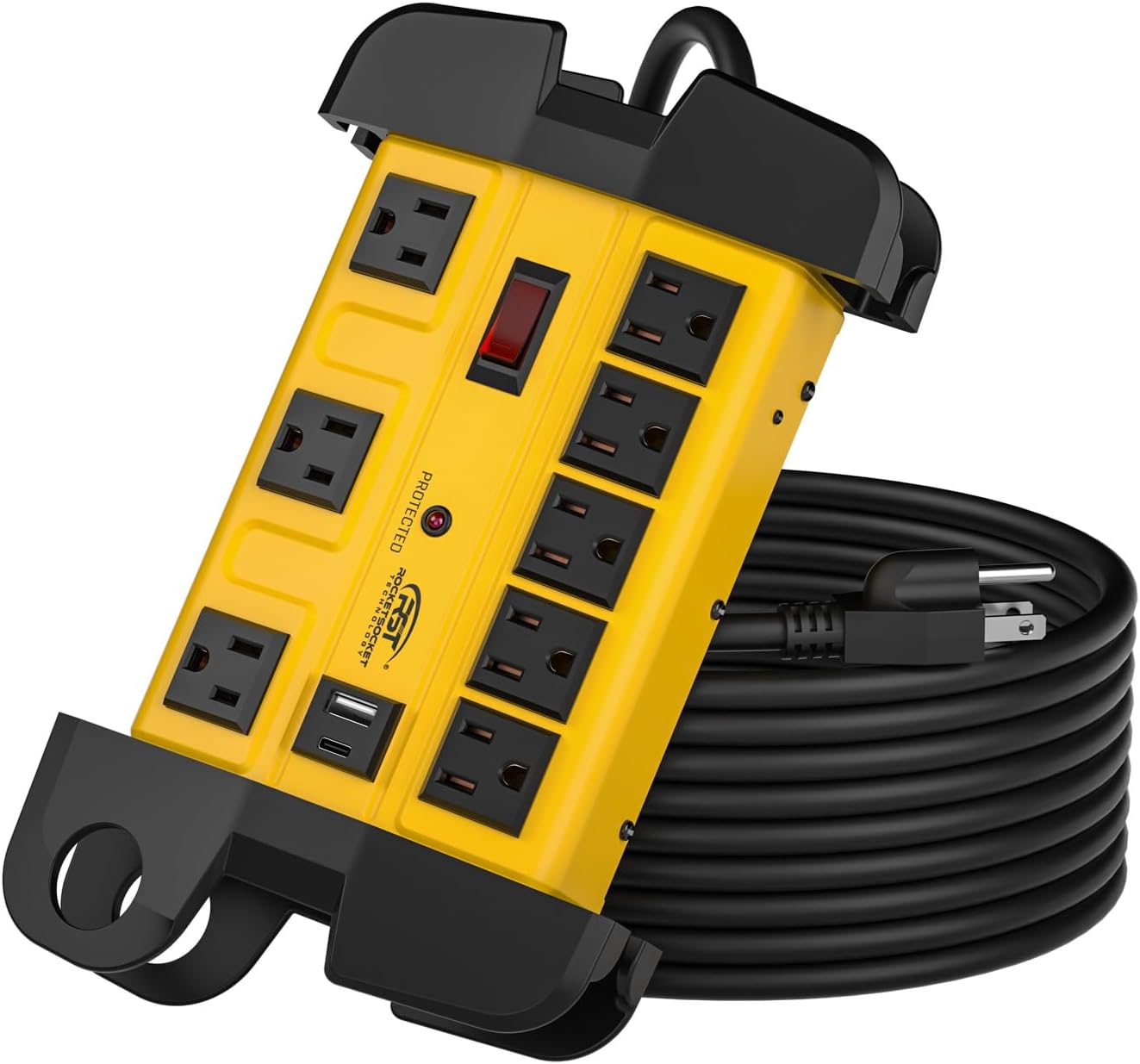 CRST Heavy Duty Surge Protector Power Strip with USB-C Port - Thumbnail 2