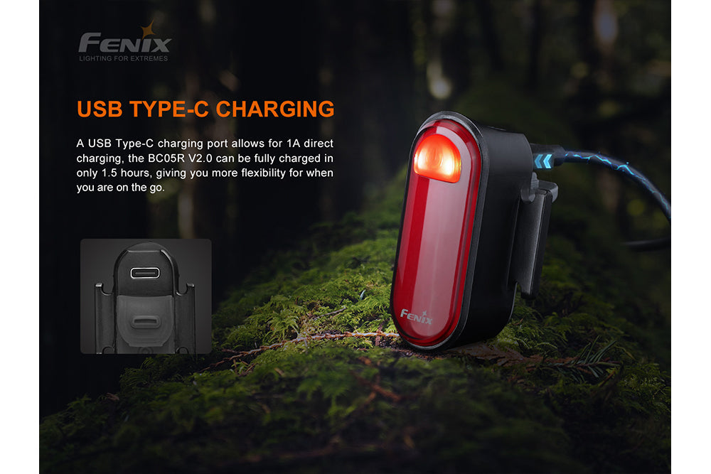 Fenix BC05R V2.0 Rechargeable Bicycle Tail Light SpadezStore