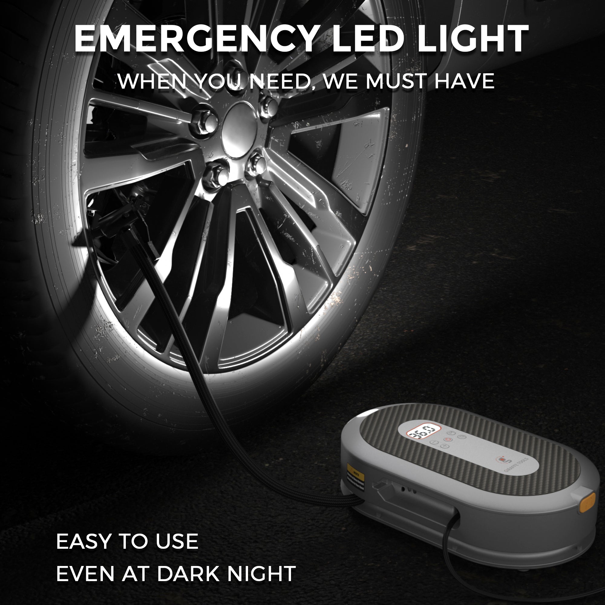 Giraffe Tools Retractable Car Tire Inflator SpadezStore