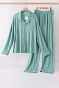 Abby & Evie Premium Sage Bamboo Mom Pajama Set