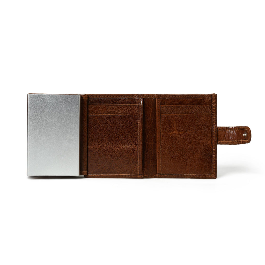Classy Leather Bags UrbanEdge Wallet cum Card Holder - With Aluminium Case SpadezStore