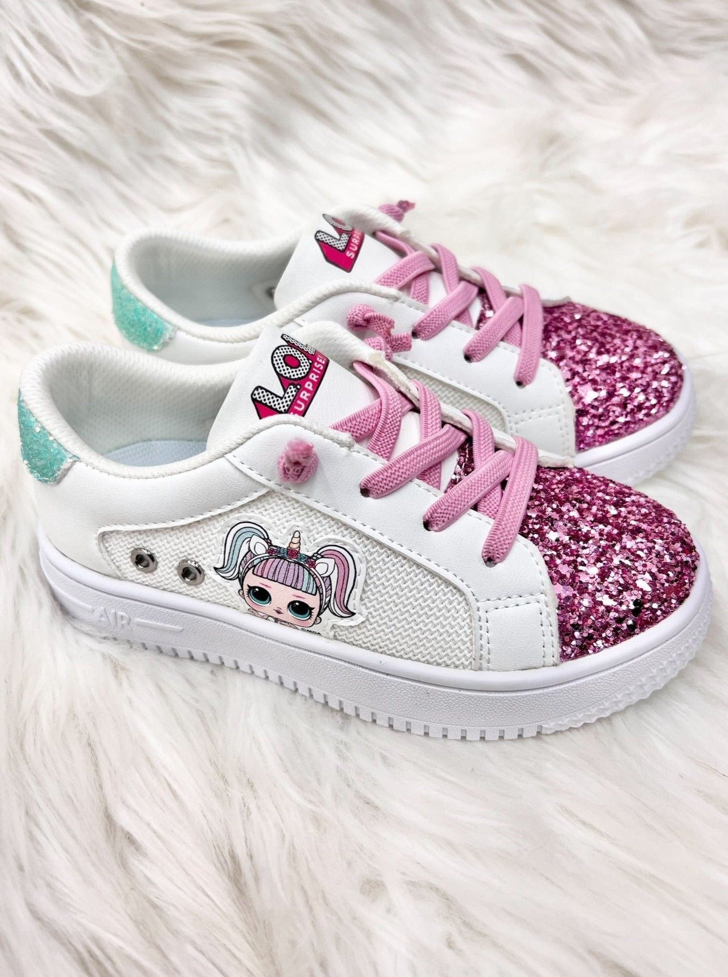 Mia Belle Girls L.O.L. SURPRISE! Unicorn Glitter Sneakers SpadezStore