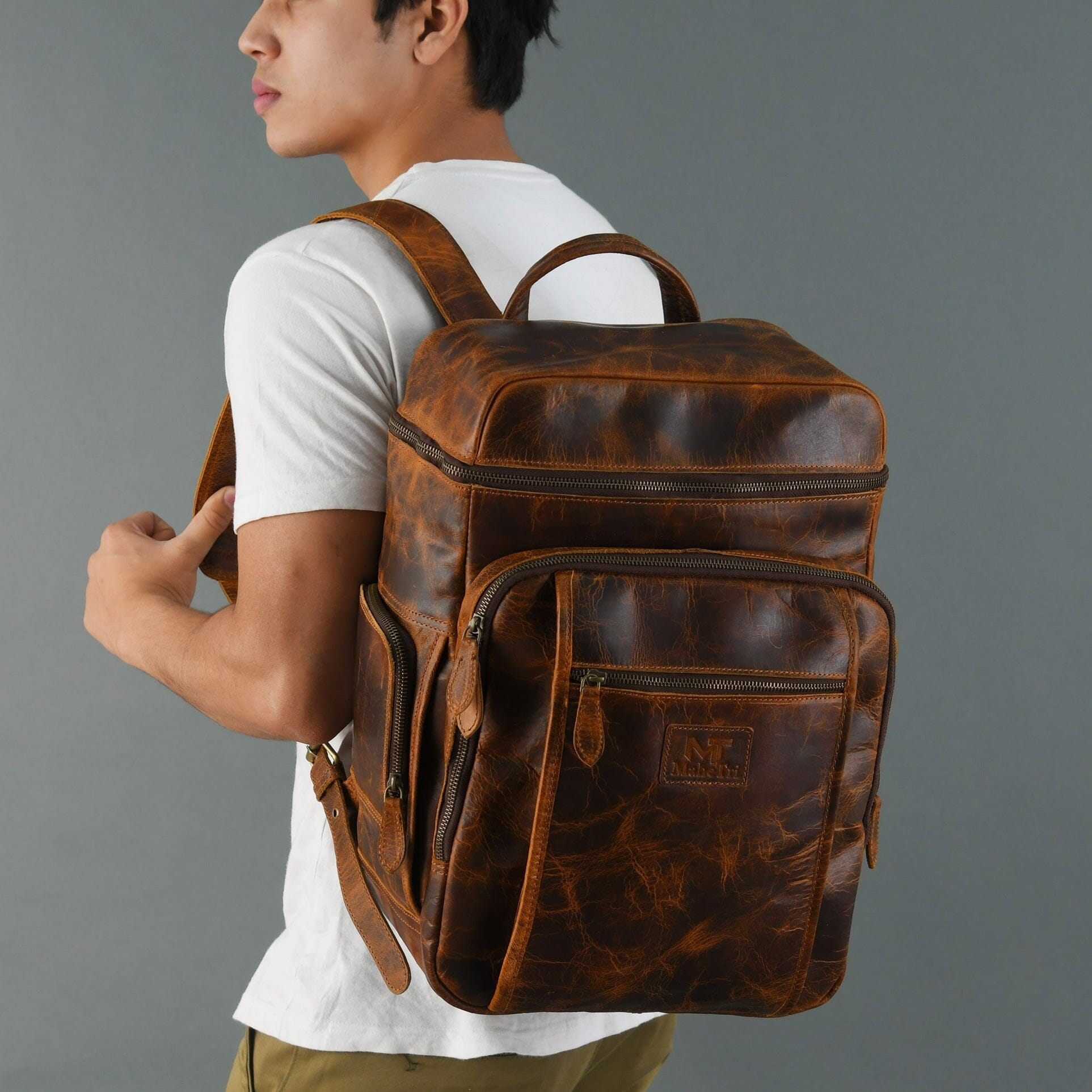 Classy Leather Bags Alpha Travel Backpack - Thumbnail 5