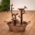 Fountain w/Birds 18.5"H Iron