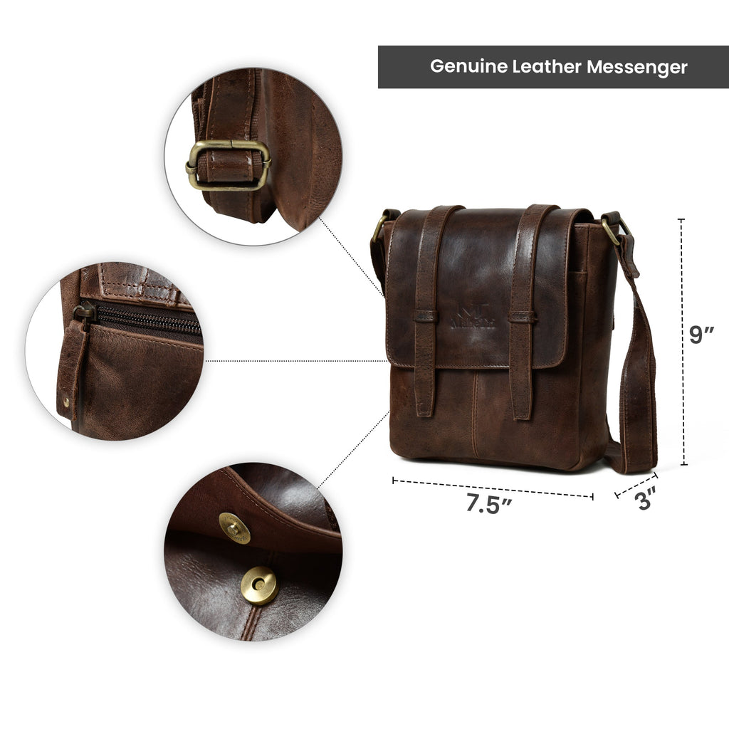 Classy Leather Bags Shoulder Messenger Bag SpadezStore