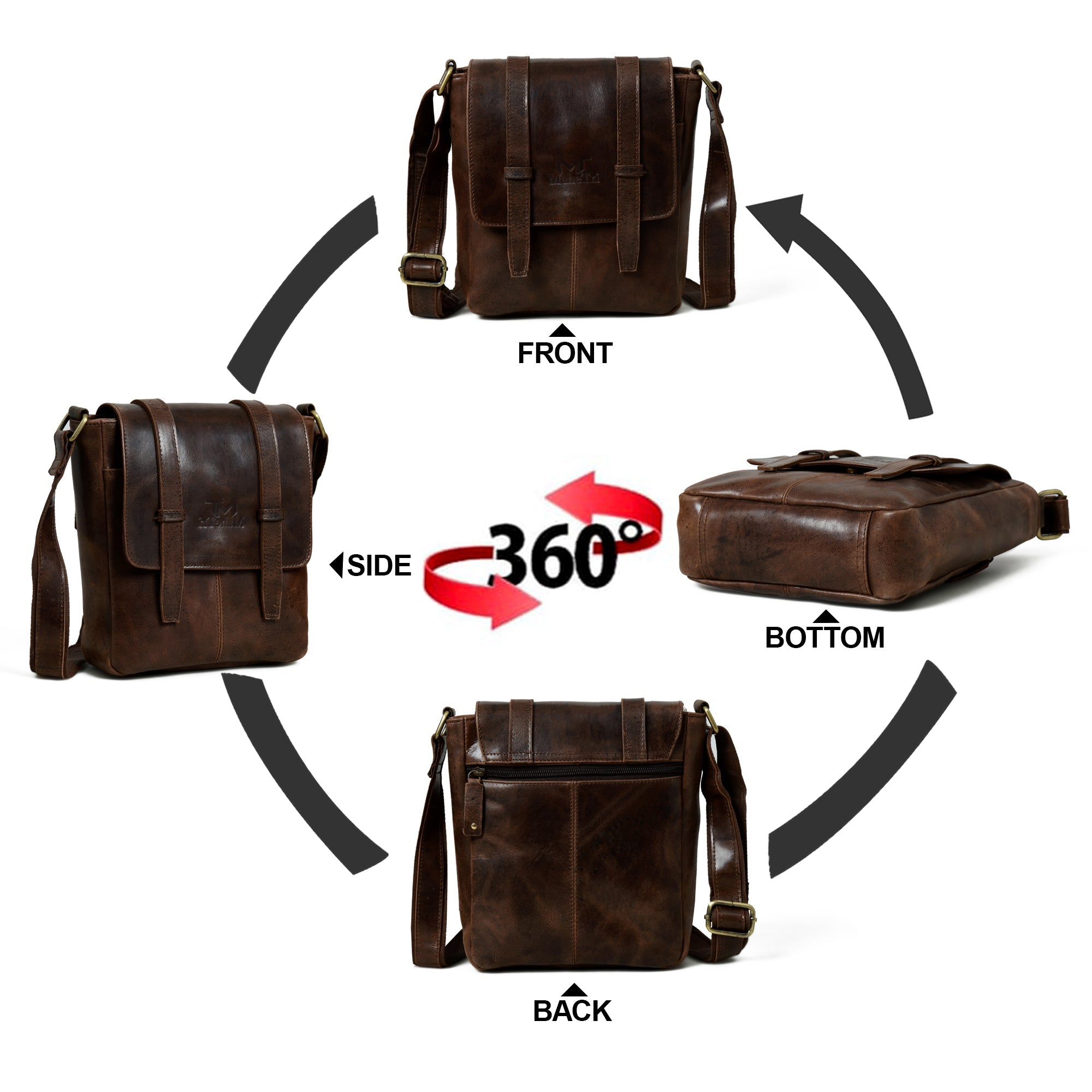 Classy Leather Bags Shoulder Messenger Bag SpadezStore