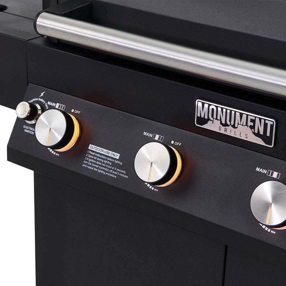 Monument Grills Denali 425 | Black Smart Tech Propane Gas Grill SpadezStore