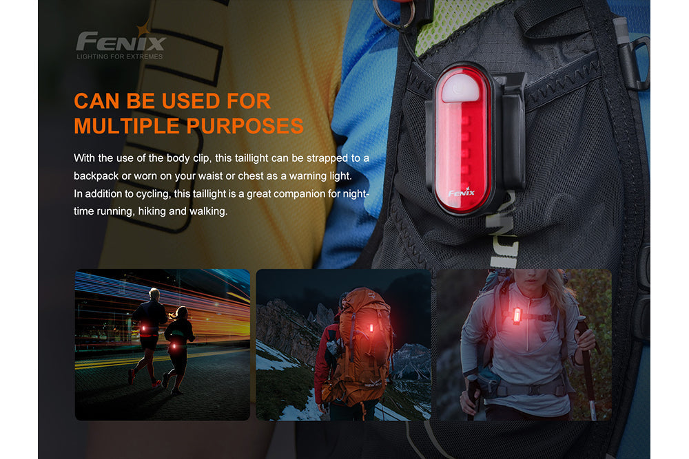 Fenix BC05R V2.0 Rechargeable Bicycle Tail Light SpadezStore