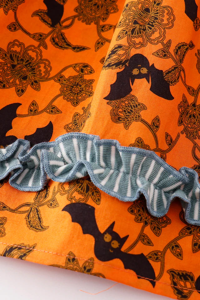 Cotton Castle Platinum Yellow Halloween Print Stripe Dress A24H089 SpadezStore