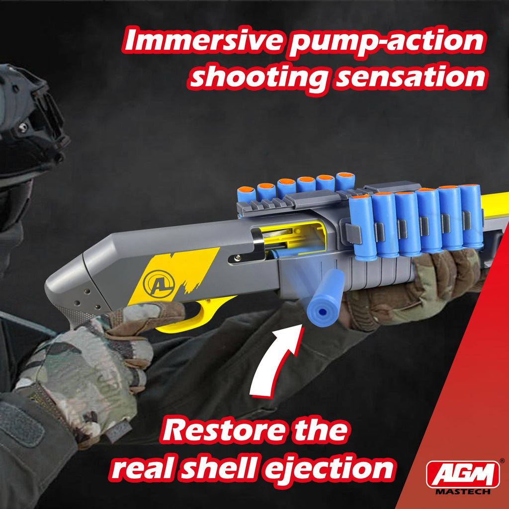 AGM MASTECH Tactical Shotgun Toy – Realistic Foam Dart Blaster for Backyard Adventures