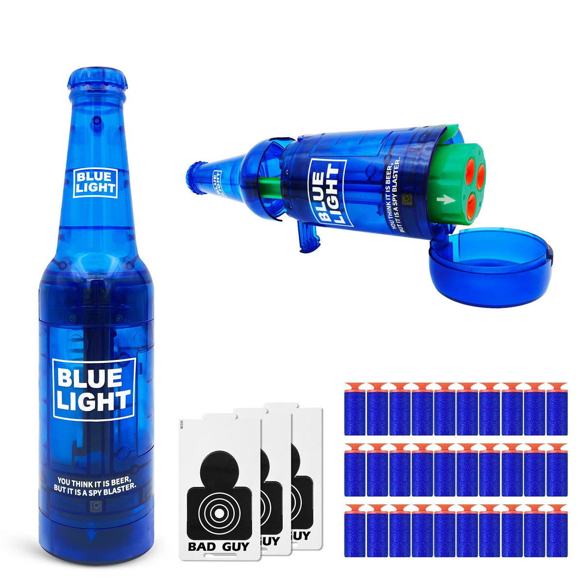 AGM MASTECH Drink Bottle Toy Gun with Foam Dart Bullets, Toy Foam Blaster Guns for Boy & Girl, Soda Blaster Guns Shooting Model,