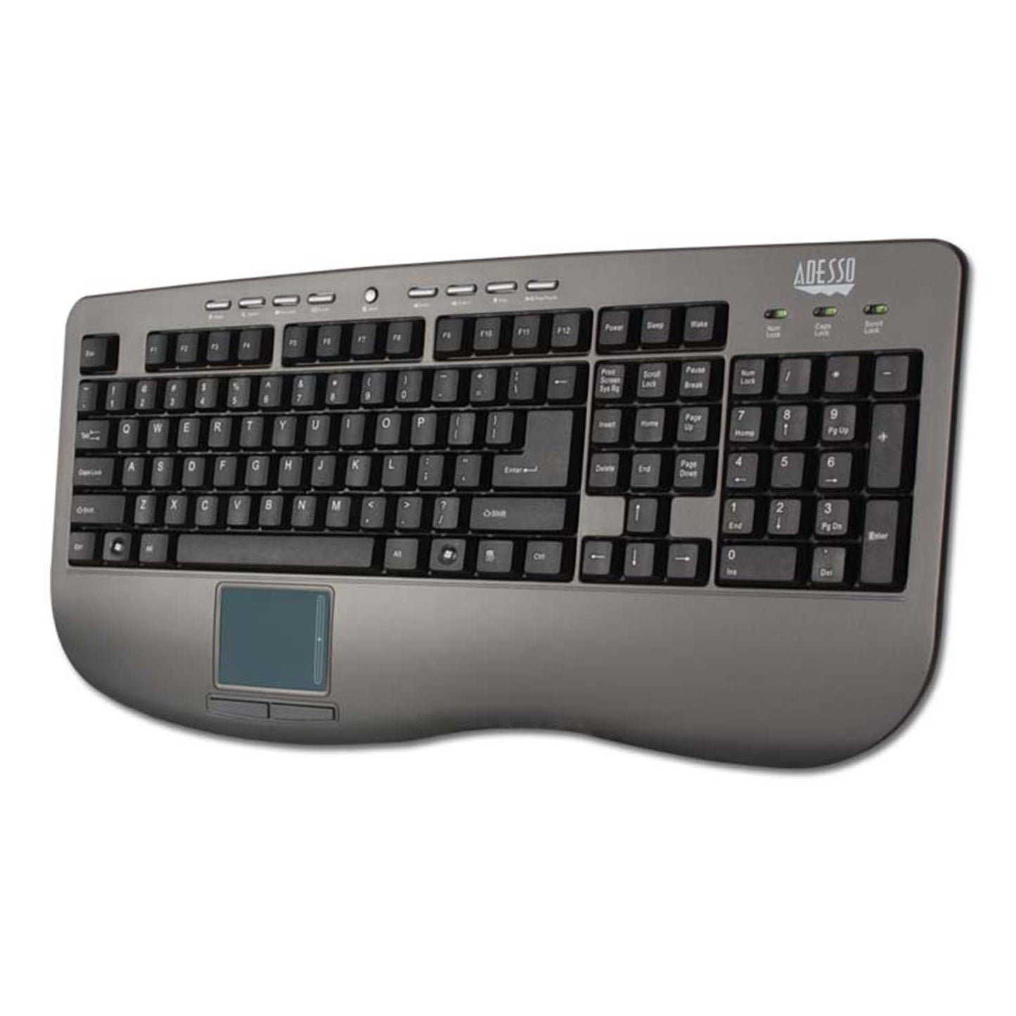 Adesso AKB-430UG Win-Touch Pro Desktop Keyboard with Glidepoint Touchpad SpadezStore