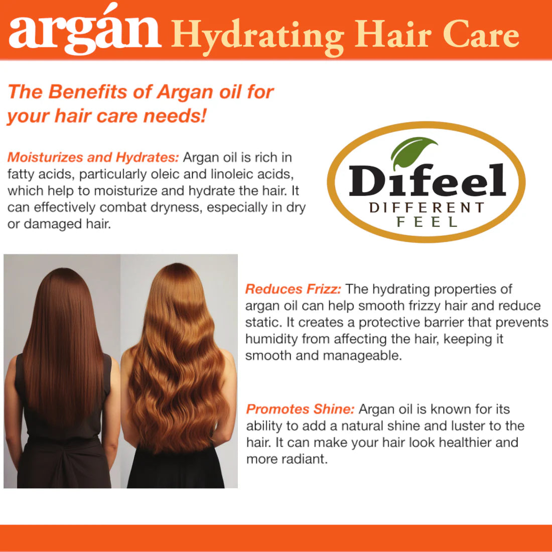 Difeel Argan Hydrating Shampoo 12oz SpadezStore