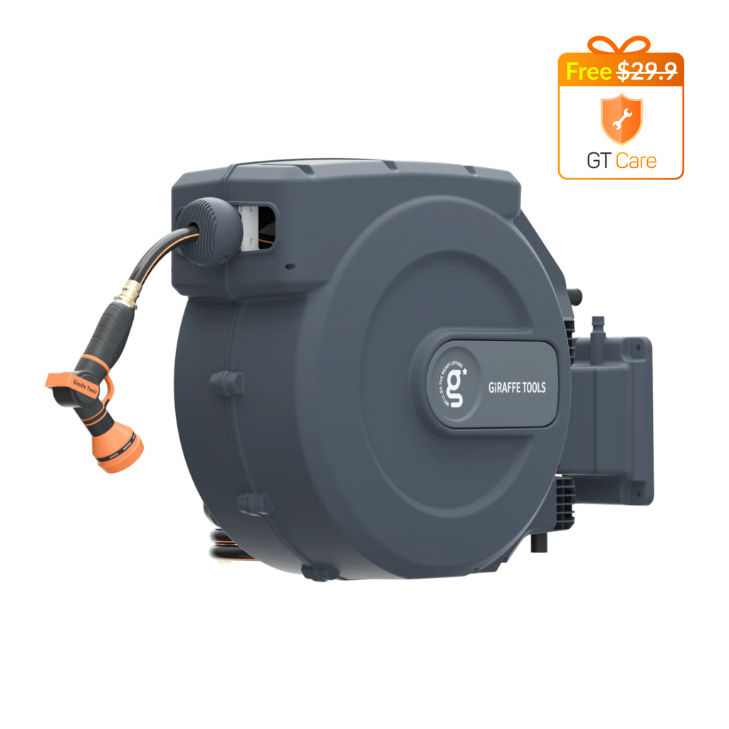 Giraffe Tools Retractable Garden Hose Reel-5/8 in-115ft SpadezStore
