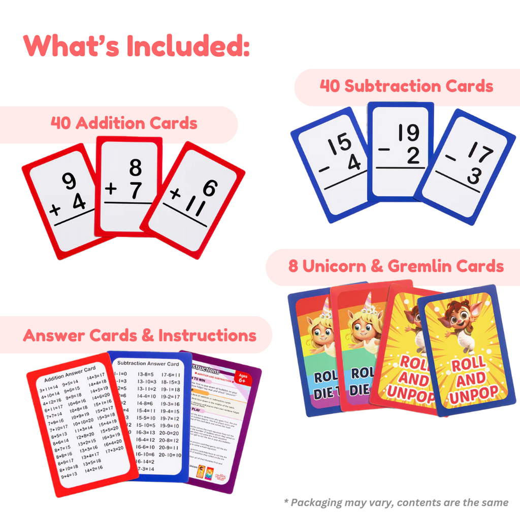 The Fidget Games Grade 1 & 2 Addition & Subtraction Card Pack