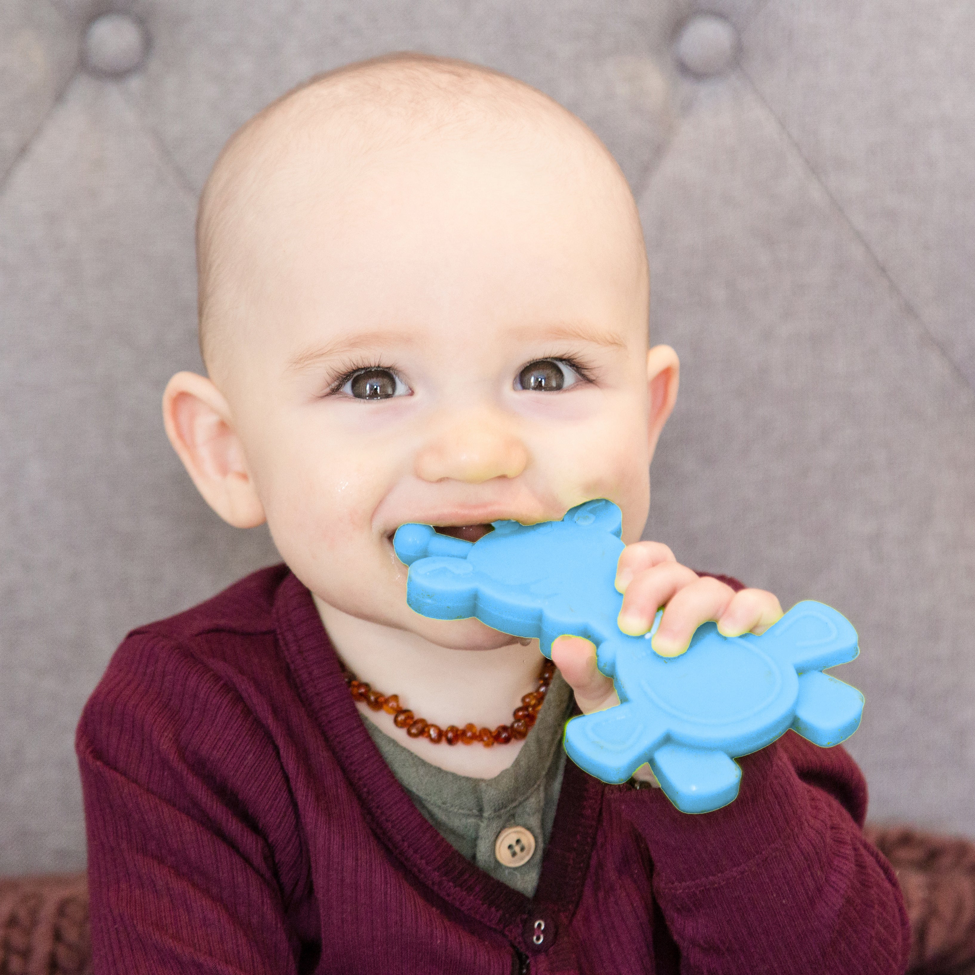 Bambeado Little bamBAM Baby Teething Toy – Cyan