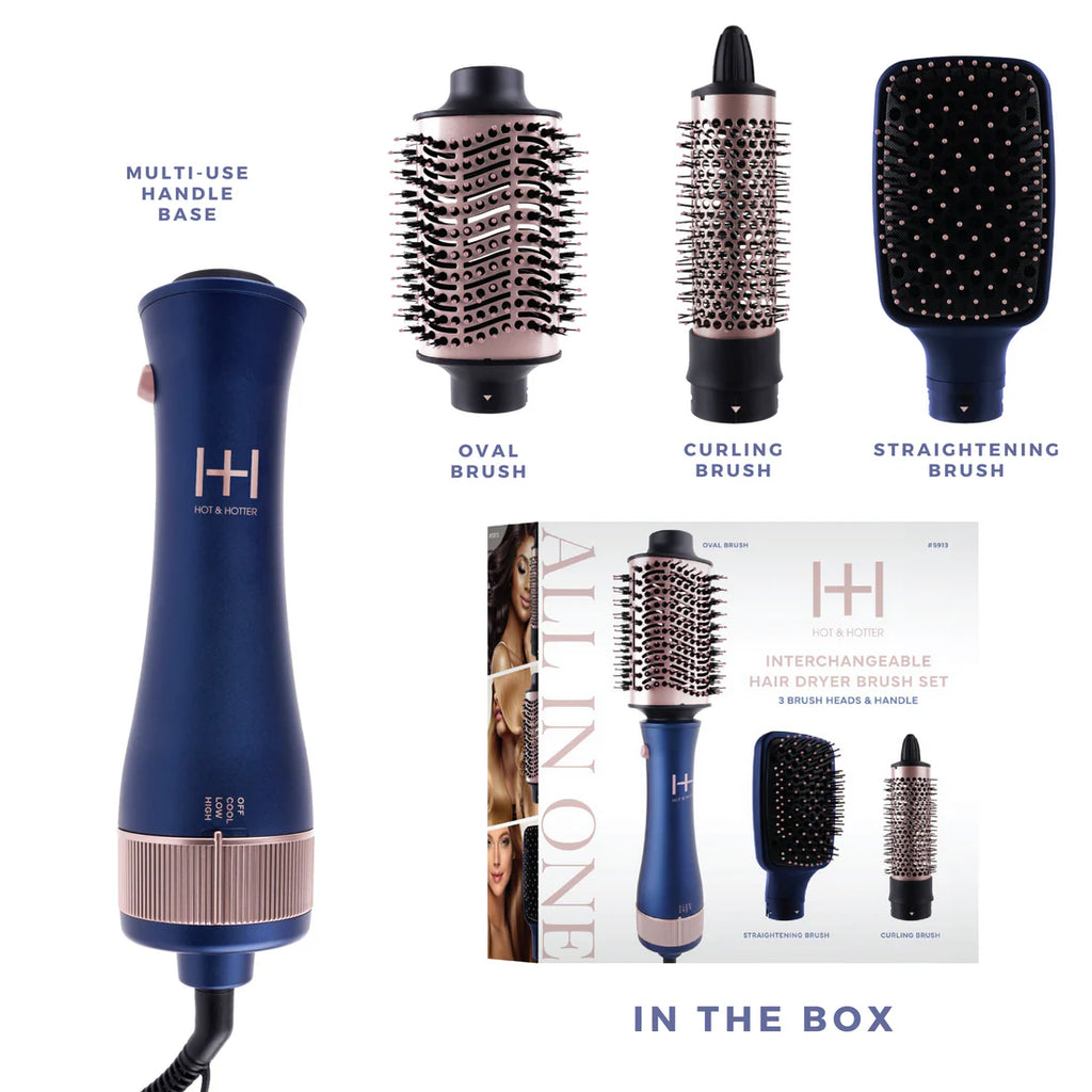 Annie Hot & Hotter All-In-One Interchangeable Hair Dryer Brush SpadezStore