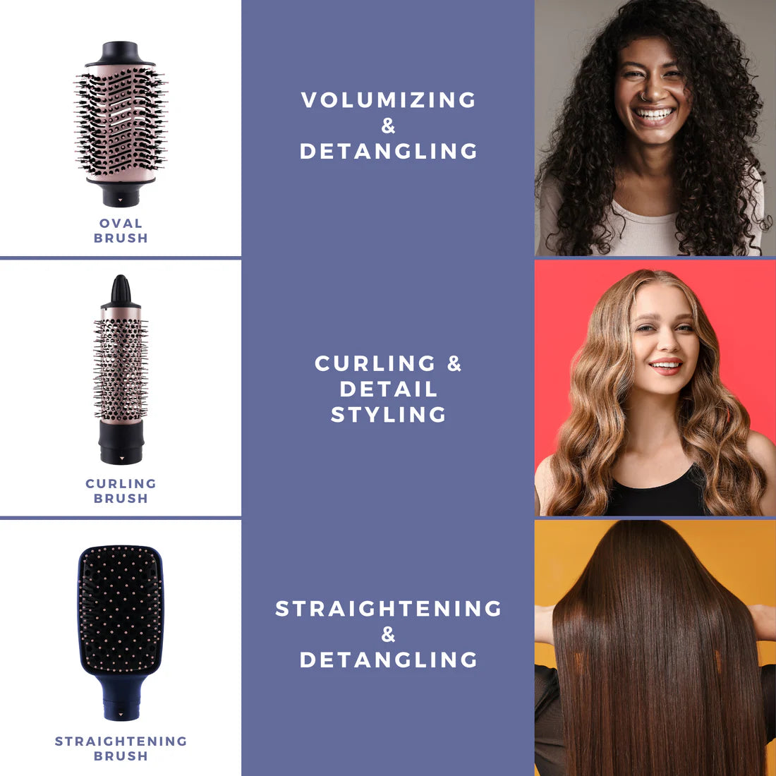Annie Hot & Hotter All-In-One Interchangeable Hair Dryer Brush SpadezStore