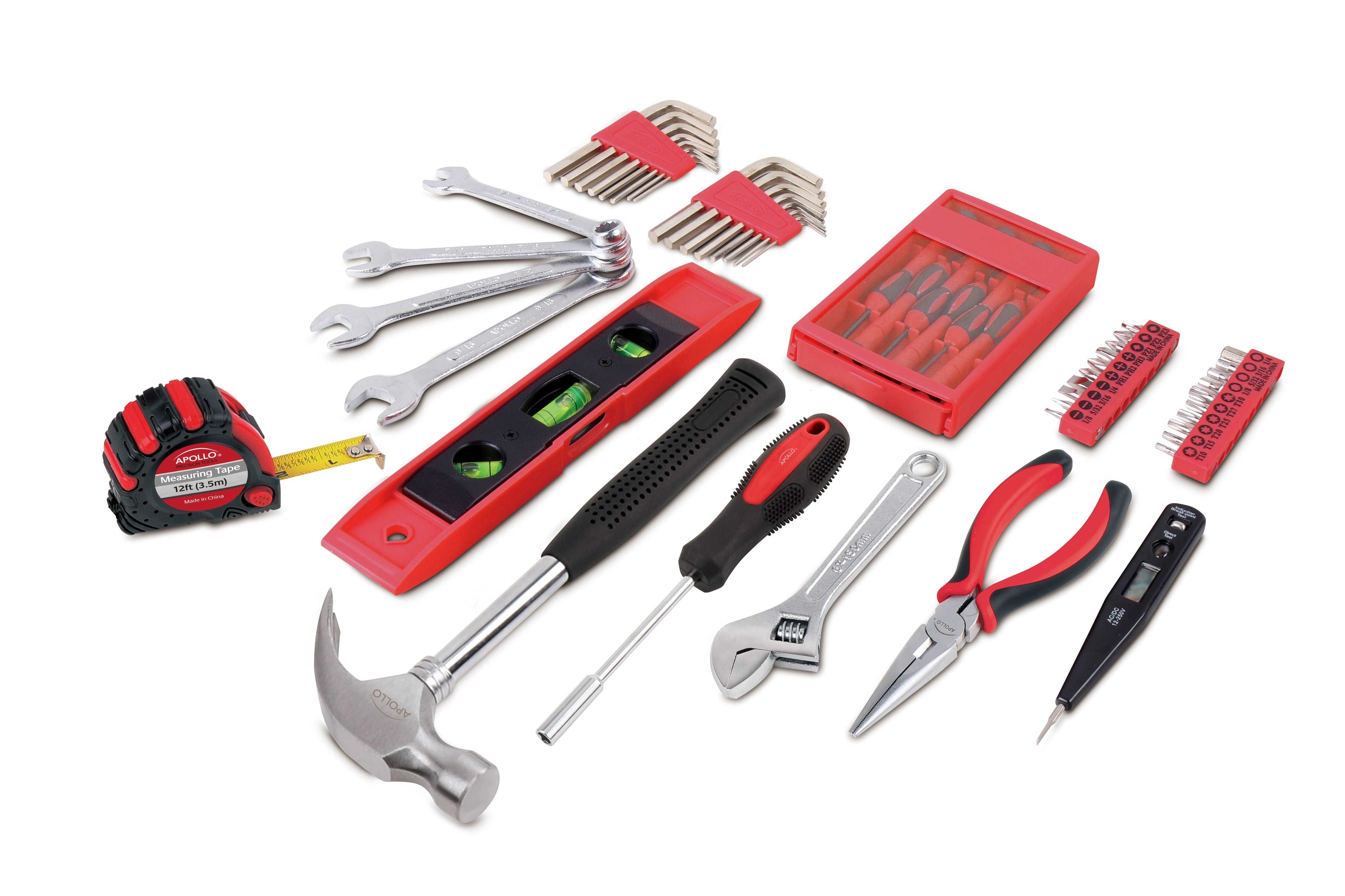 Apollo Tools 53 Piece Household Tool Kit with Tool Box - DT9773 SpadezStore