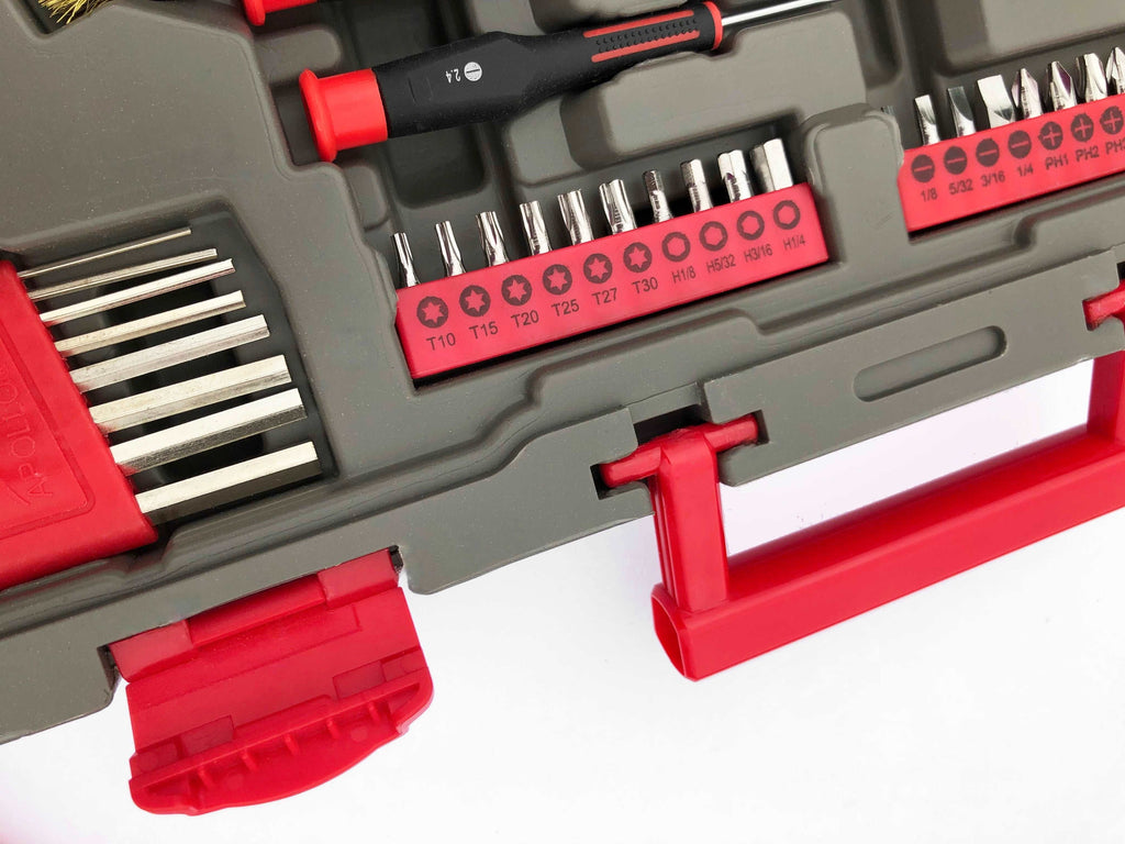 Apollo Tools 95 Piece Mechanics Tool Set in Metric and SAE for Small Engine, Mechanical and General Repairs – DT1242 SpadezStore