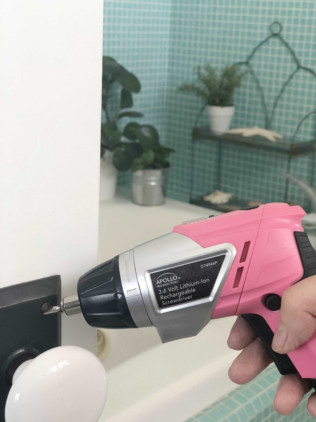 Apollo Tools 3.6 Volt Lithium-Ion Rechargeable Screwdriver with 45 Piece Accessory Set - Pink DT4944P SpadezStore