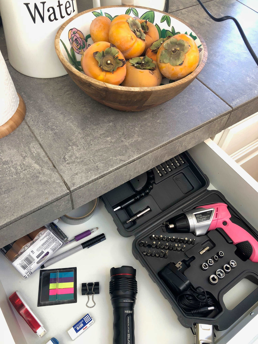 Apollo Tools 3.6 Volt Lithium-Ion Rechargeable Screwdriver with 45 Piece Accessory Set - Pink DT4944P SpadezStore