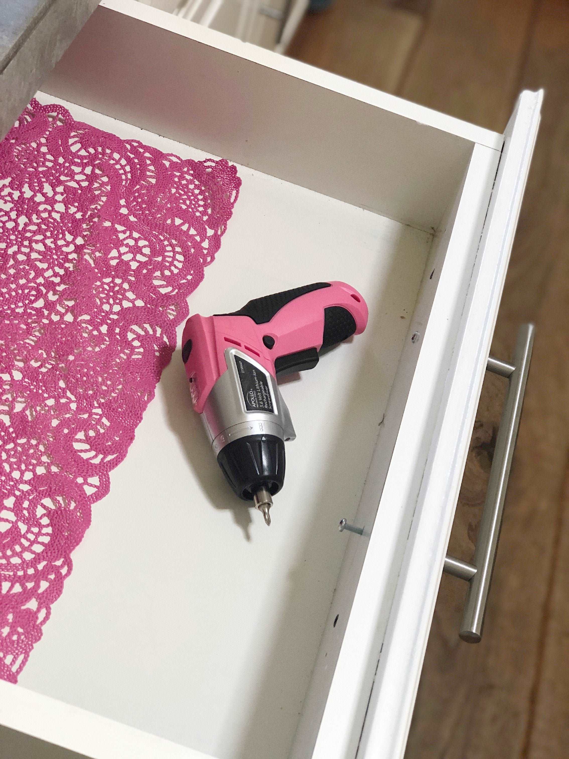 Apollo Tools 3.6 Volt Lithium-Ion Rechargeable Screwdriver with 45 Piece Accessory Set - Pink DT4944P SpadezStore