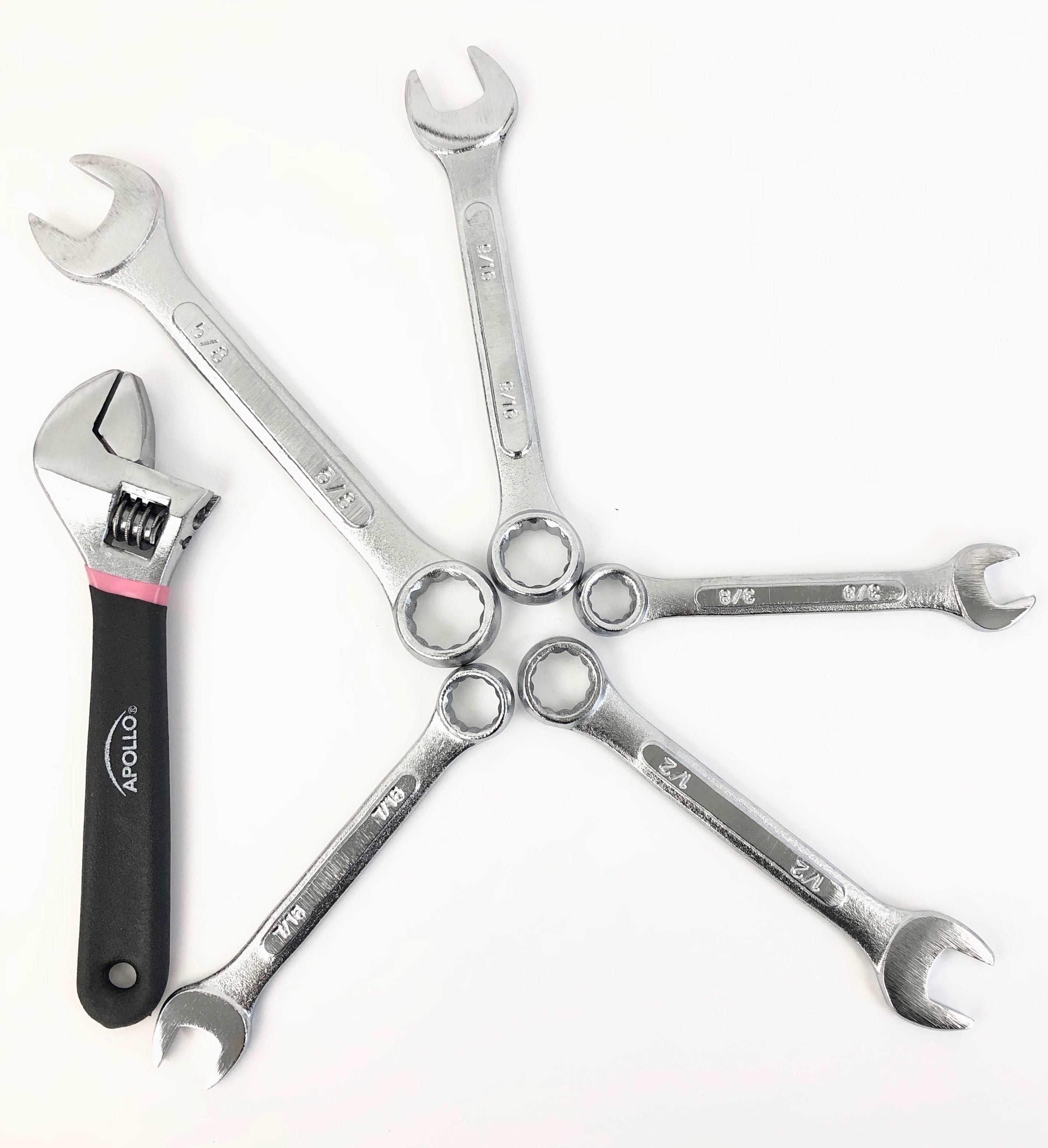 Apollo Tools 53 Piece Household Tool Kit with Tool Box Pink- DT9773P SpadezStore